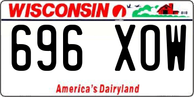 WI license plate 696XOW