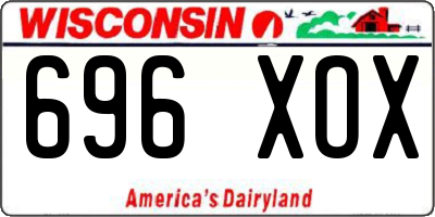 WI license plate 696XOX