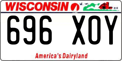 WI license plate 696XOY