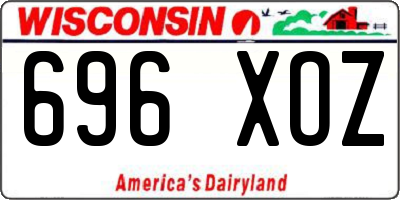 WI license plate 696XOZ