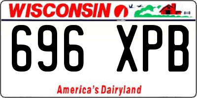 WI license plate 696XPB