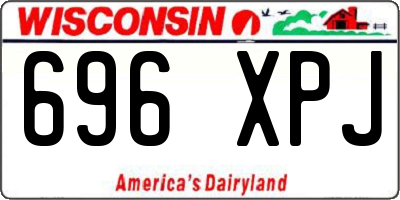 WI license plate 696XPJ