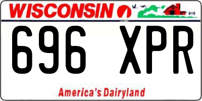 WI license plate 696XPR
