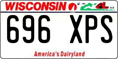 WI license plate 696XPS