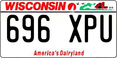 WI license plate 696XPU