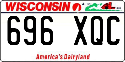 WI license plate 696XQC