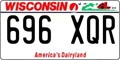 WI license plate 696XQR
