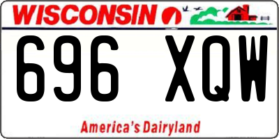 WI license plate 696XQW