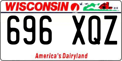 WI license plate 696XQZ