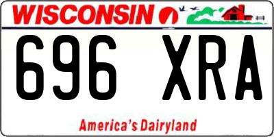 WI license plate 696XRA