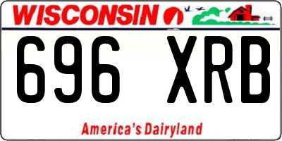 WI license plate 696XRB