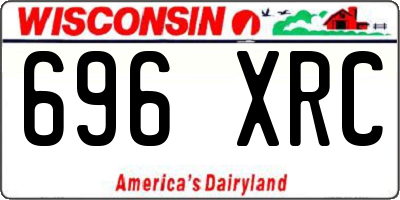 WI license plate 696XRC