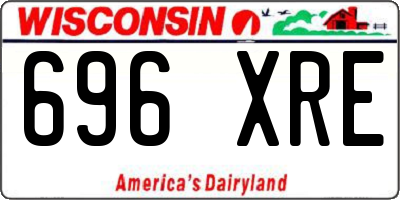 WI license plate 696XRE