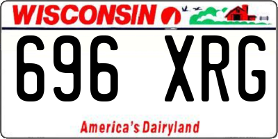 WI license plate 696XRG