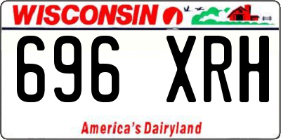 WI license plate 696XRH