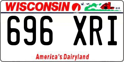 WI license plate 696XRI