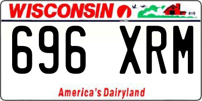 WI license plate 696XRM