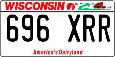 WI license plate 696XRR