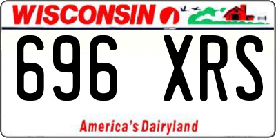 WI license plate 696XRS