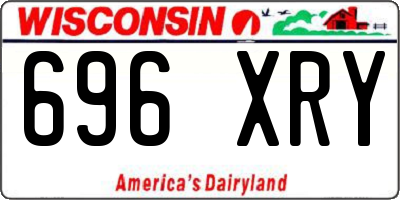 WI license plate 696XRY