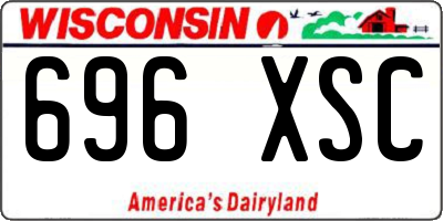 WI license plate 696XSC