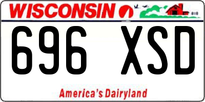 WI license plate 696XSD