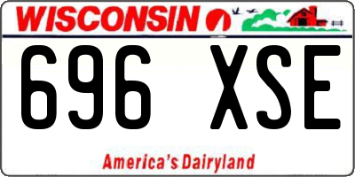 WI license plate 696XSE
