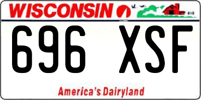 WI license plate 696XSF