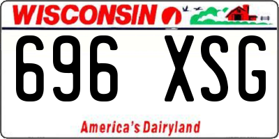 WI license plate 696XSG