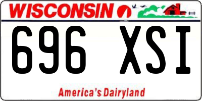 WI license plate 696XSI