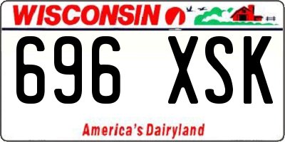 WI license plate 696XSK