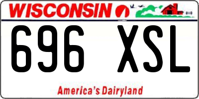 WI license plate 696XSL