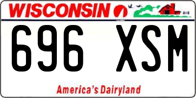 WI license plate 696XSM
