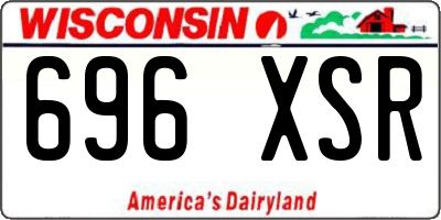 WI license plate 696XSR