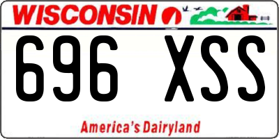 WI license plate 696XSS