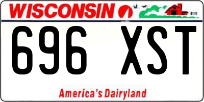 WI license plate 696XST