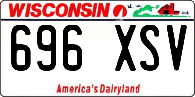 WI license plate 696XSV