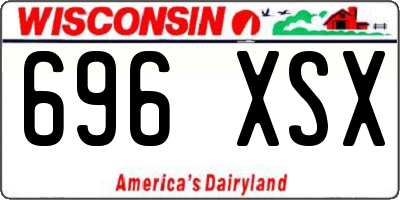 WI license plate 696XSX