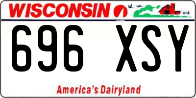 WI license plate 696XSY