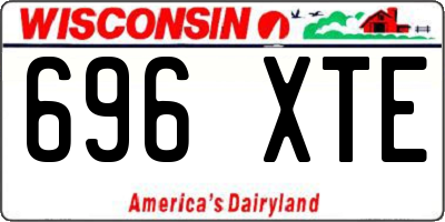 WI license plate 696XTE