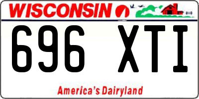 WI license plate 696XTI