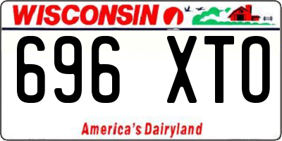 WI license plate 696XTO