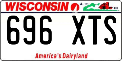 WI license plate 696XTS