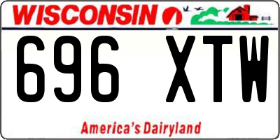 WI license plate 696XTW