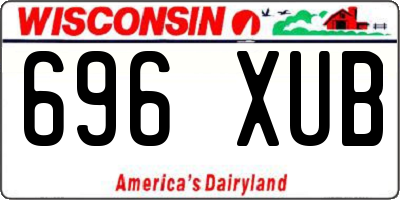 WI license plate 696XUB