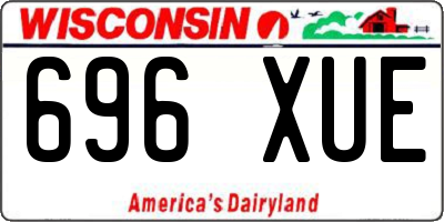 WI license plate 696XUE