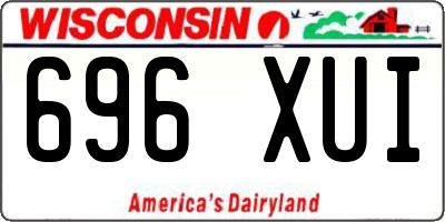 WI license plate 696XUI