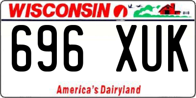 WI license plate 696XUK