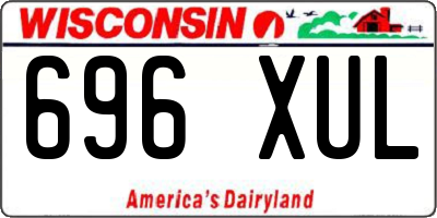 WI license plate 696XUL