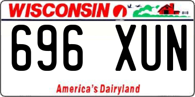 WI license plate 696XUN